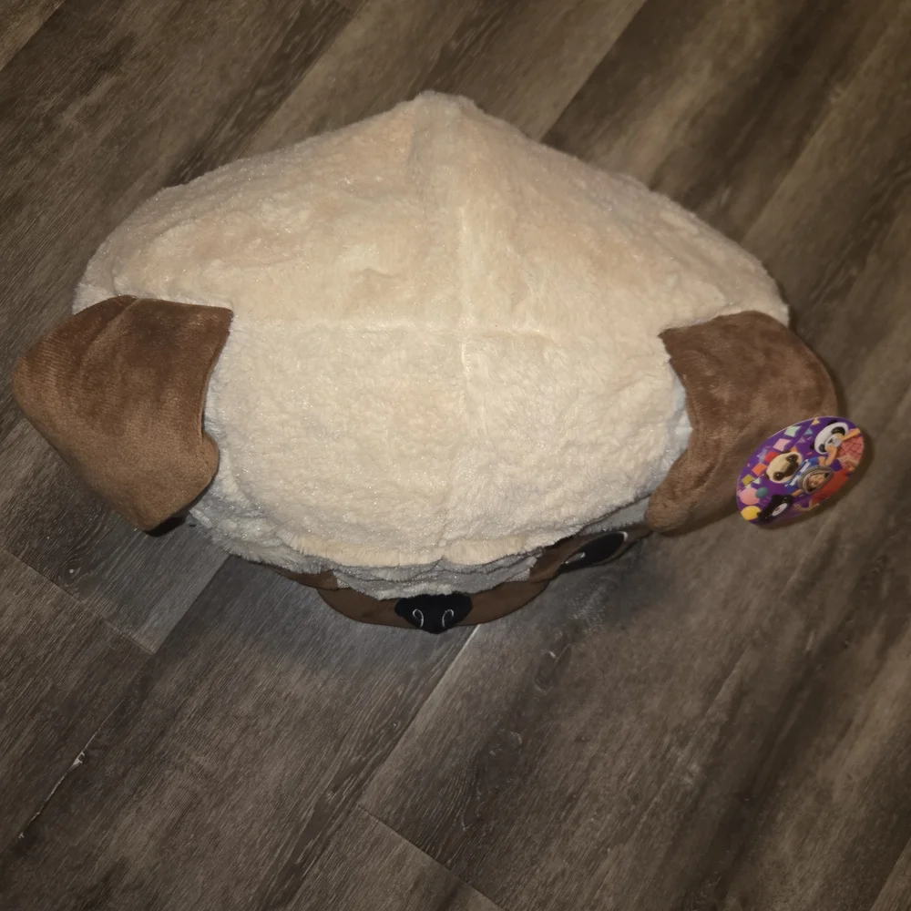 Plush Pug Costume Hood - Cream and‎ Brown